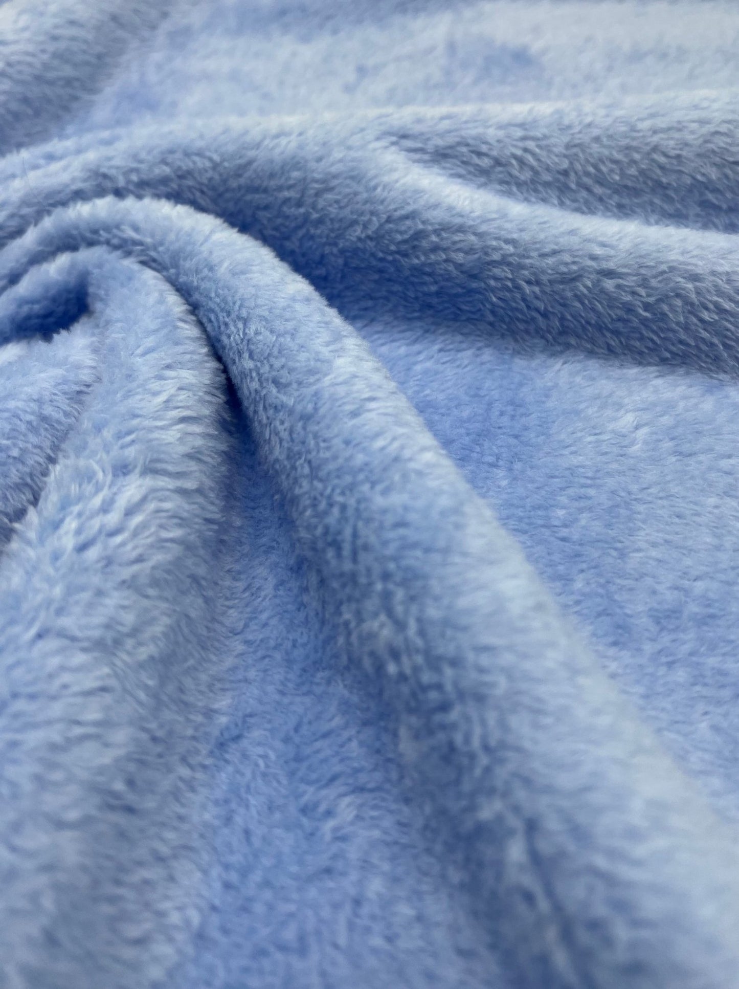 Sky Blue Super Soft Plain Cuddle Fleece Fabric Blanket Loungewear - T9 Fabrics