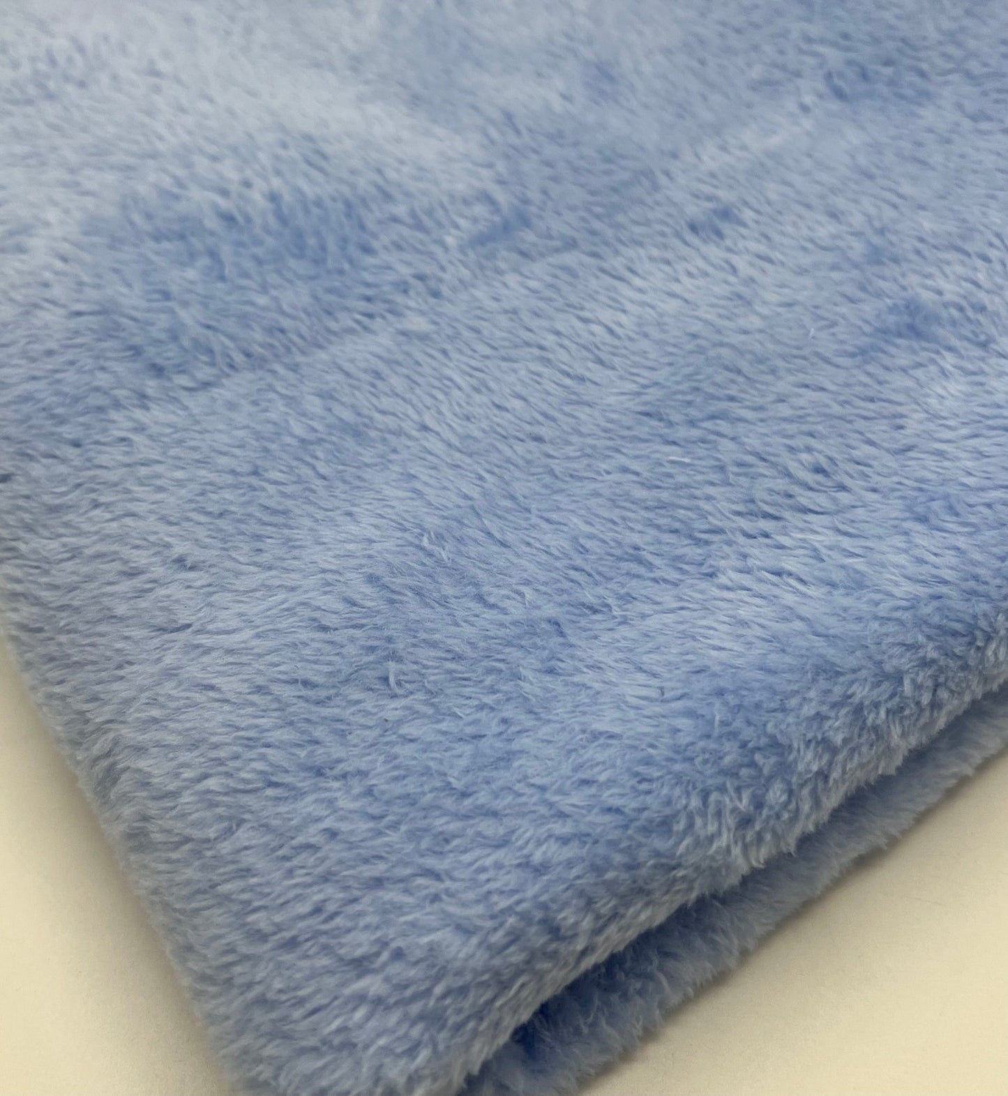 Sky Blue Super Soft Plain Cuddle Fleece Fabric Blanket Loungewear - T9 Fabrics