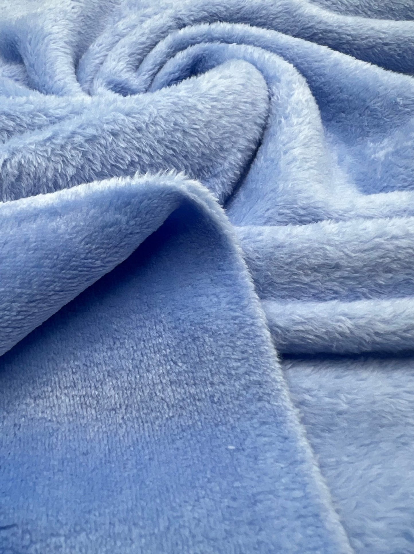 Sky Blue Super Soft Plain Cuddle Fleece Fabric Blanket Loungewear - T9 Fabrics