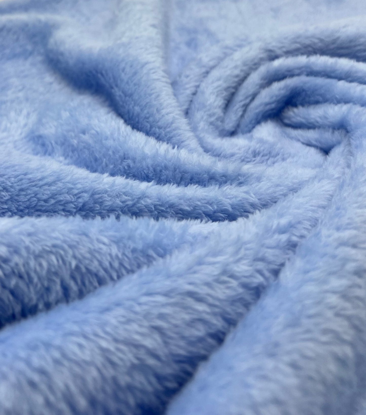 Sky Blue Super Soft Plain Cuddle Fleece Fabric Blanket Loungewear - T9 Fabrics