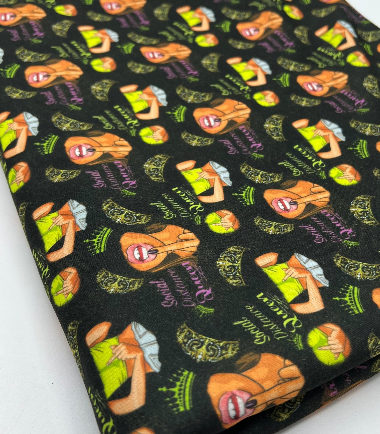 Social Distance Queen French Terry Loopback Fabric - T9 Fabrics