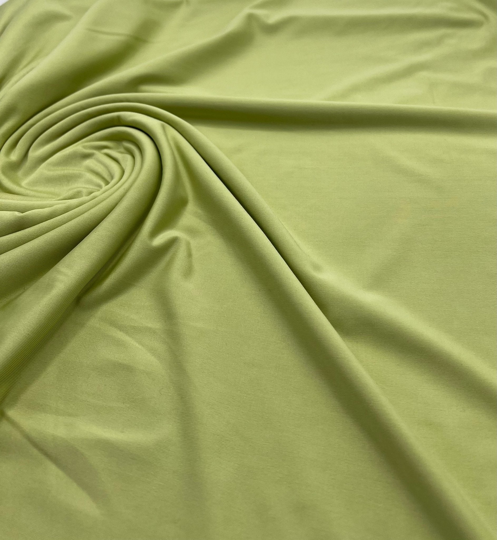 Soft Lime Green Plain Soft Touch Stretch Fabric - T9 Fabrics