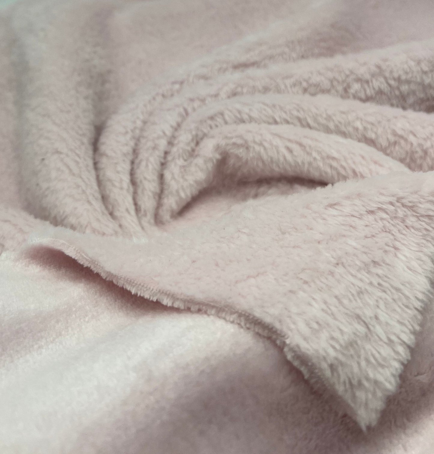 Soft Pink Super Soft Plain Cuddle Fleece Fabric Blanket Loungewear - T9 Fabrics