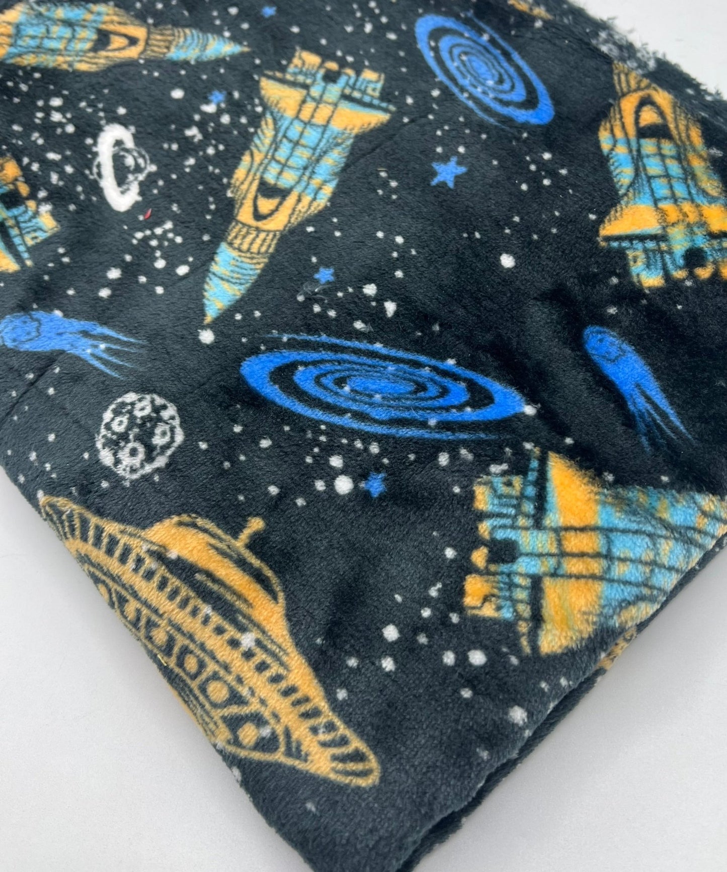 Space Age Cuddle Fleece Fabric Blanket Loungewear - T9 Fabrics
