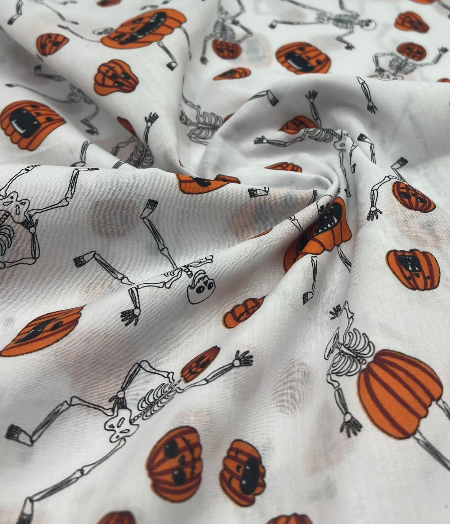 Spooky Halloween Printed Poly Cotton 90 GSM 80/20 44 Inch Non Stretch - T9 Fabrics