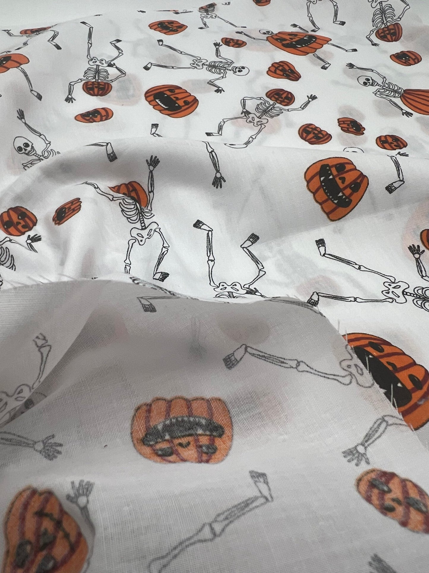 Spooky Halloween Printed Poly Cotton 90 GSM 80/20 44 Inch Non Stretch - T9 Fabrics