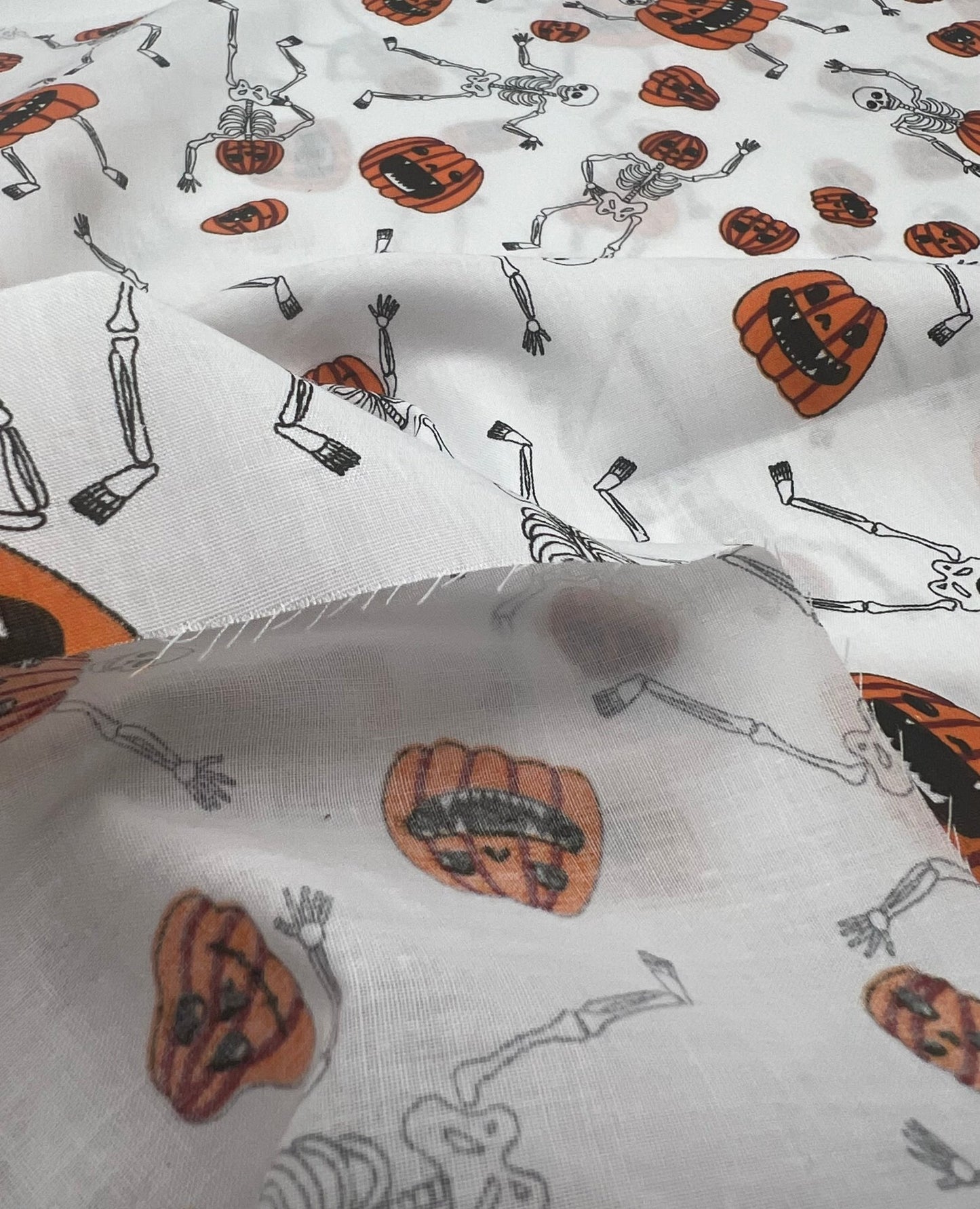 Spooky Halloween Printed Poly Cotton 90 GSM 80/20 44 Inch Non Stretch - T9 Fabrics