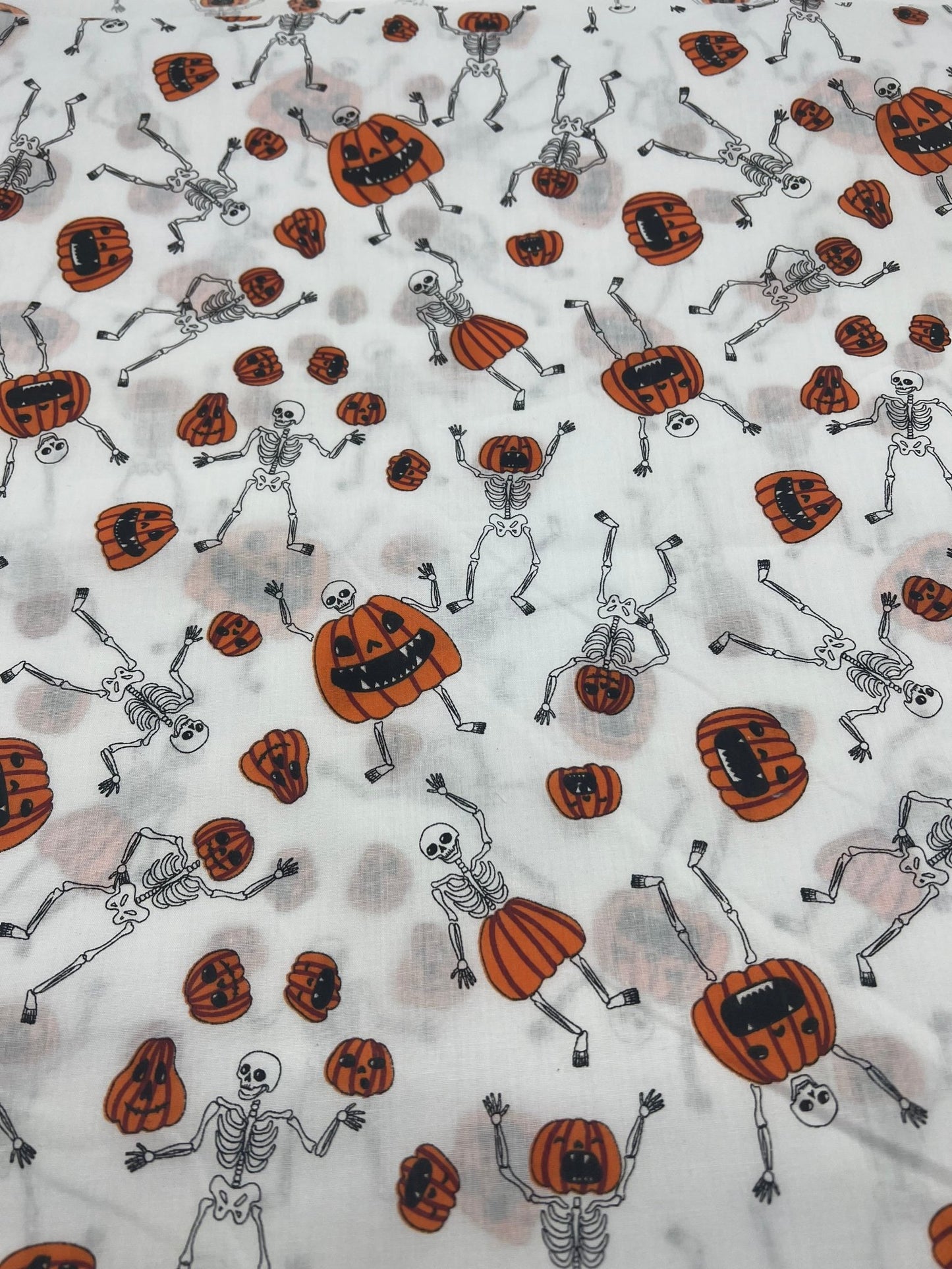 Spooky Halloween Printed Poly Cotton 90 GSM 80/20 44 Inch Non Stretch - T9 Fabrics