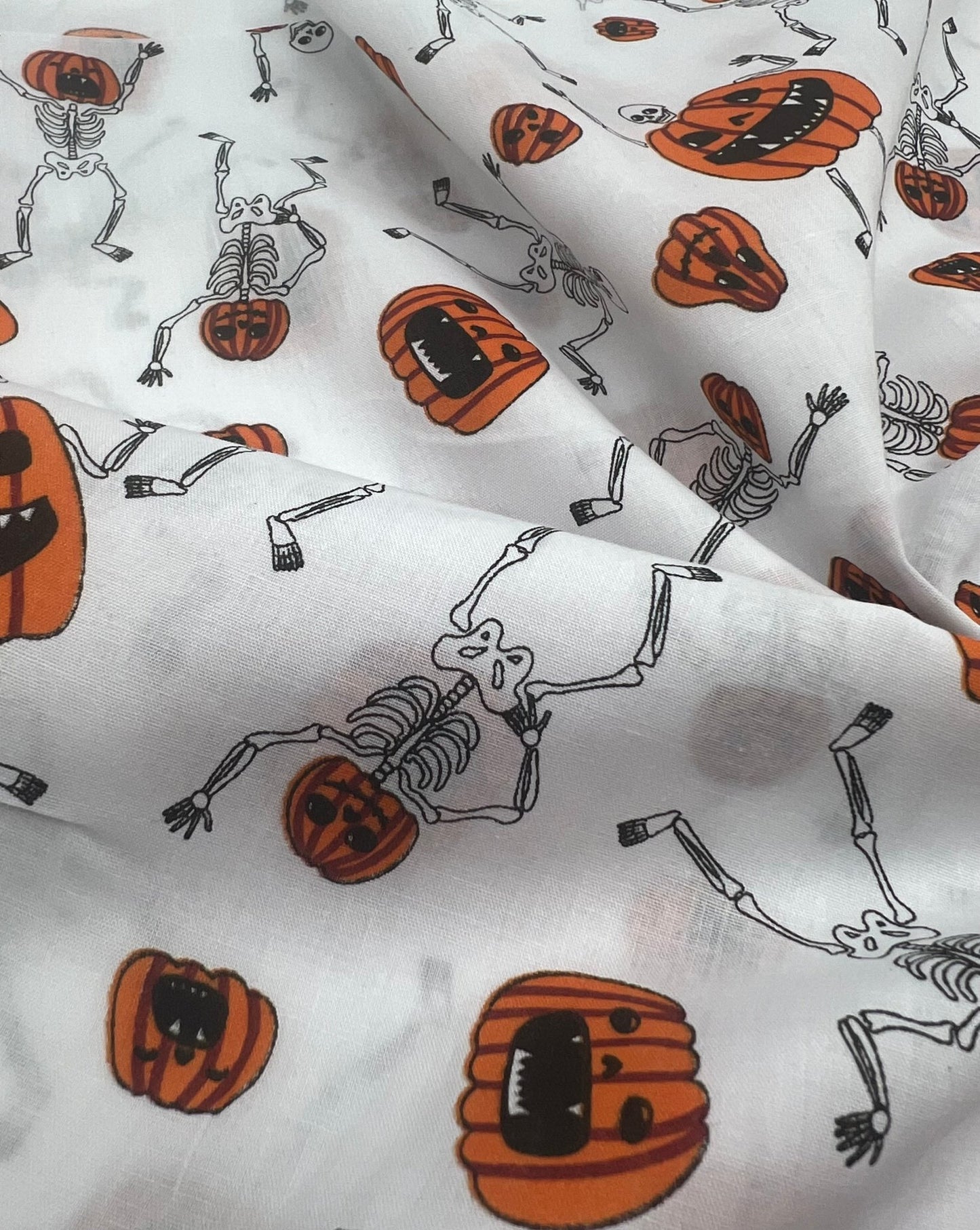 Spooky Halloween Printed Poly Cotton 90 GSM 80/20 44 Inch Non Stretch - T9 Fabrics