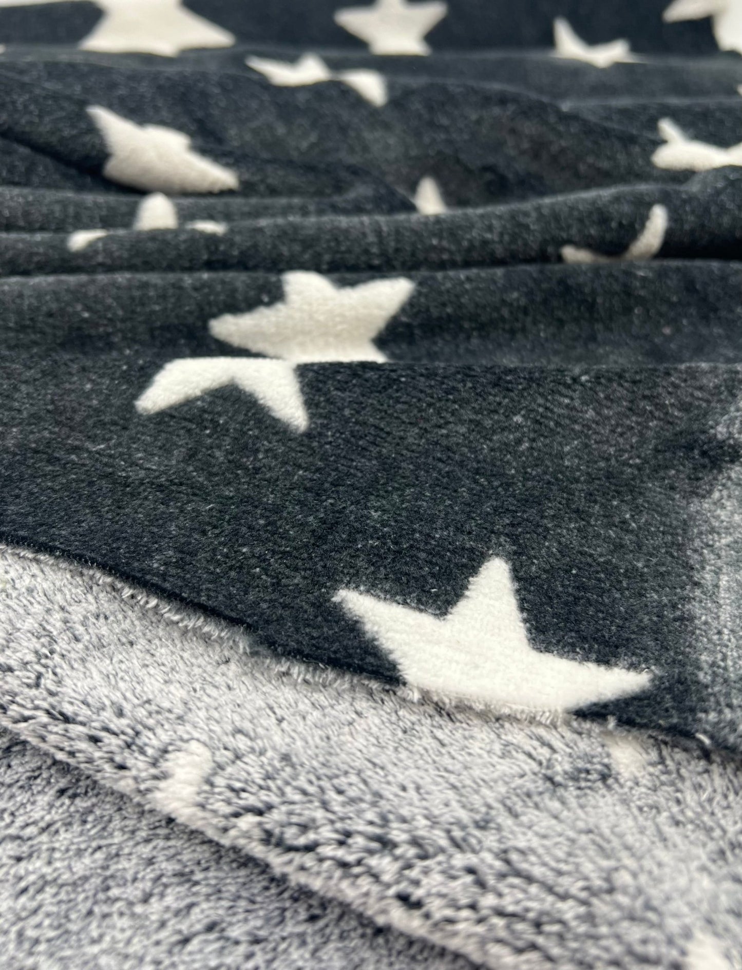 Stars Cuddle Fleece Fabric Blanket Loungewear - T9 Fabrics