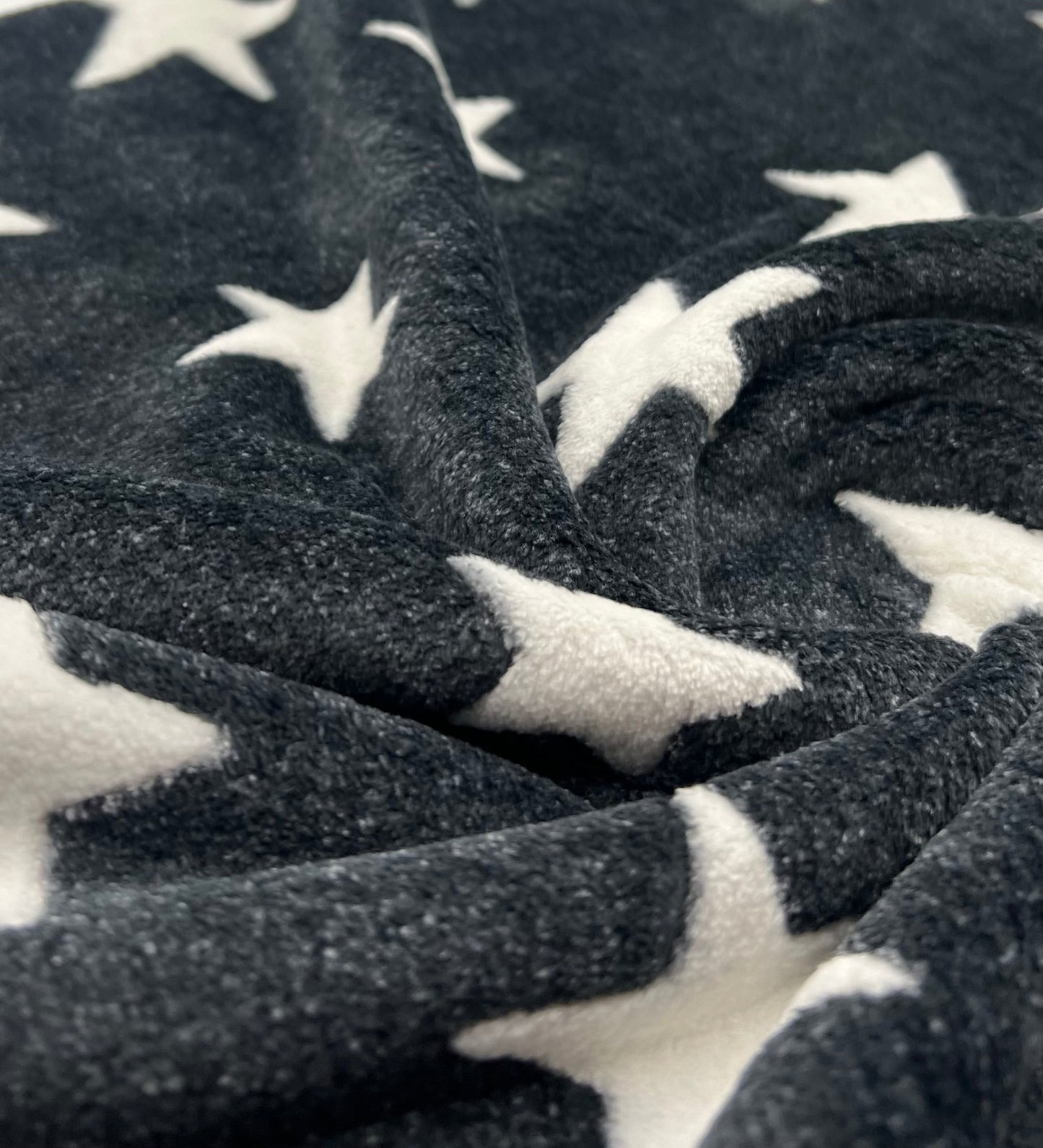 Stars Cuddle Fleece Fabric Blanket Loungewear - T9 Fabrics