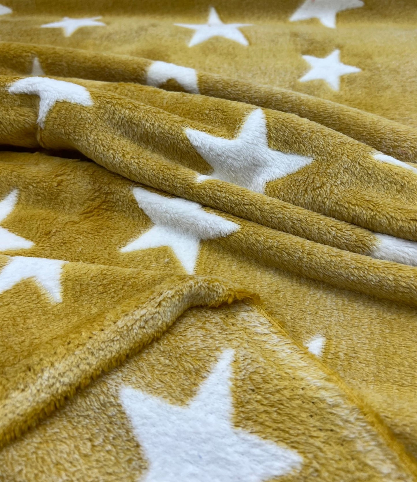 Stars Cuddle Fleece Fabric Blanket Loungewear - T9 Fabrics