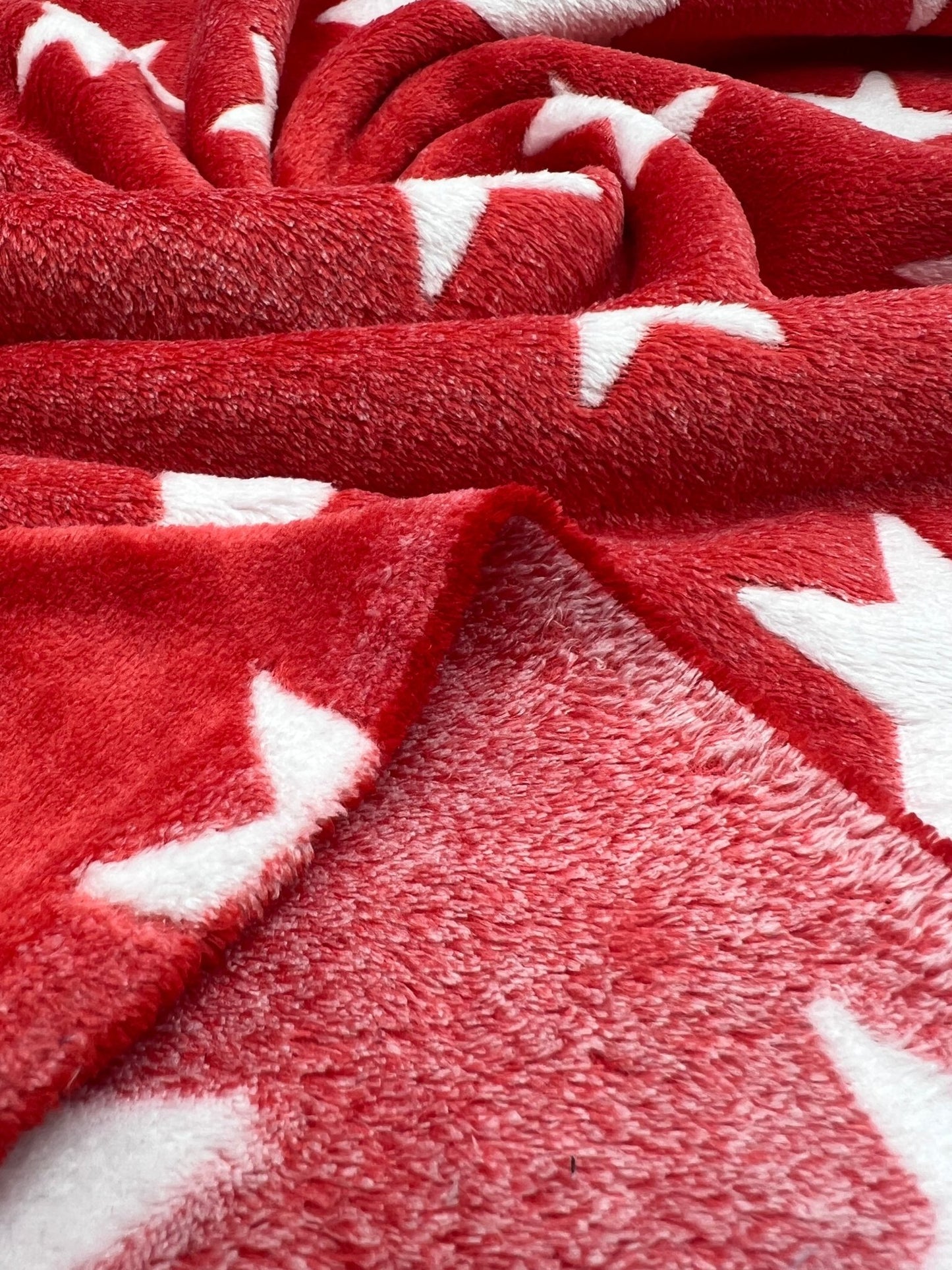 Stars Cuddle Fleece Fabric Blanket Loungewear - T9 Fabrics