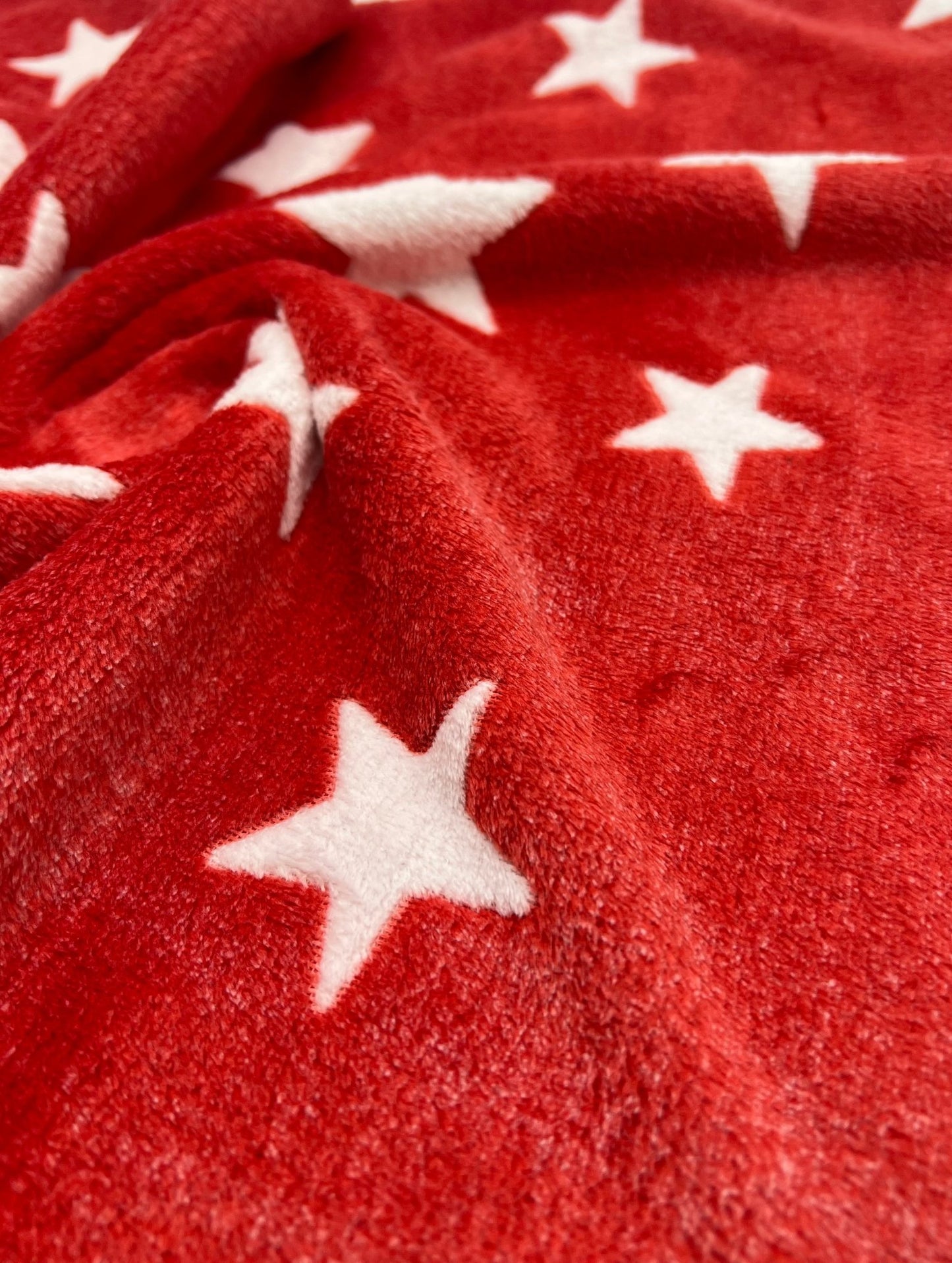 Stars Cuddle Fleece Fabric Blanket Loungewear - T9 Fabrics
