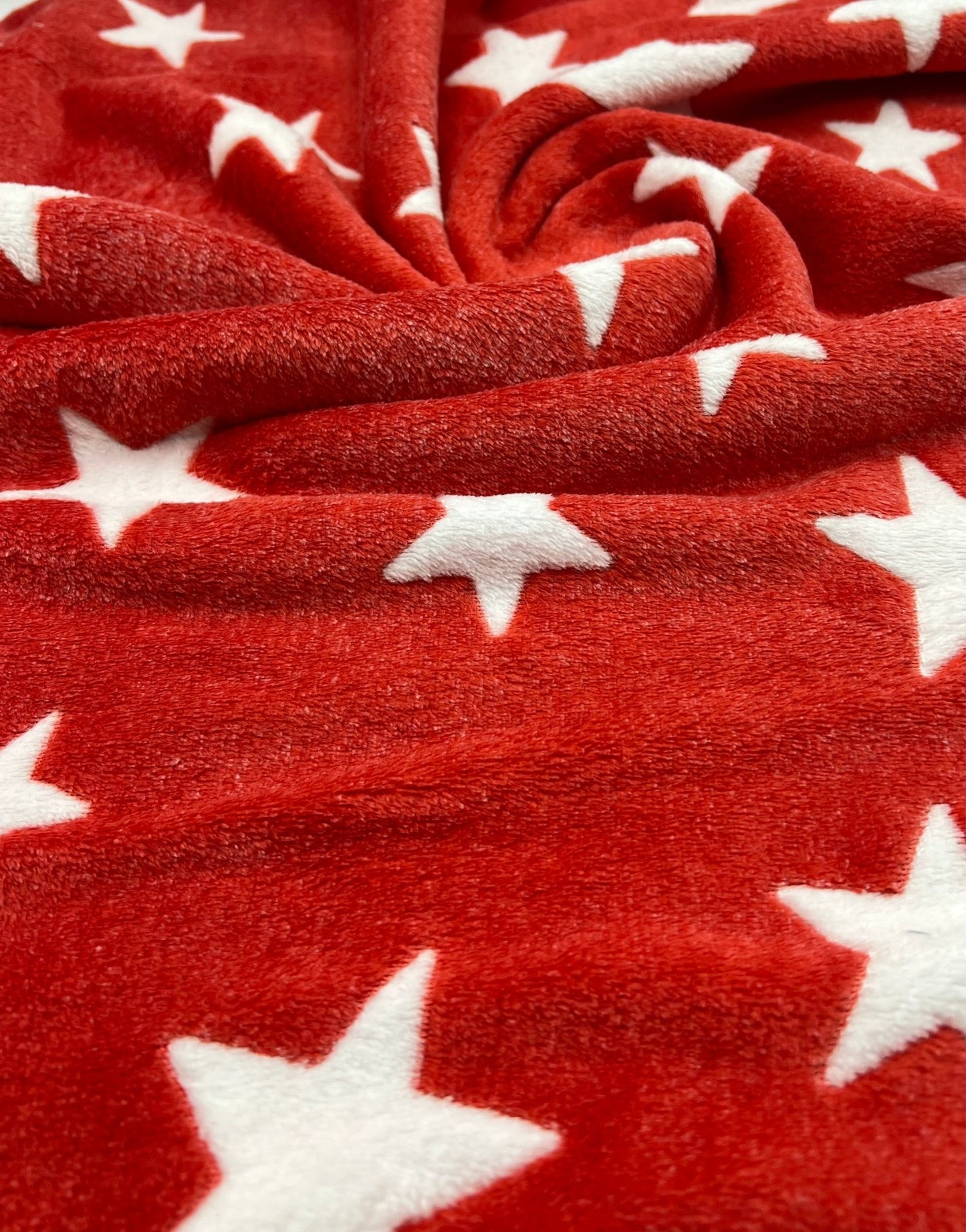 Stars Cuddle Fleece Fabric Blanket Loungewear - T9 Fabrics