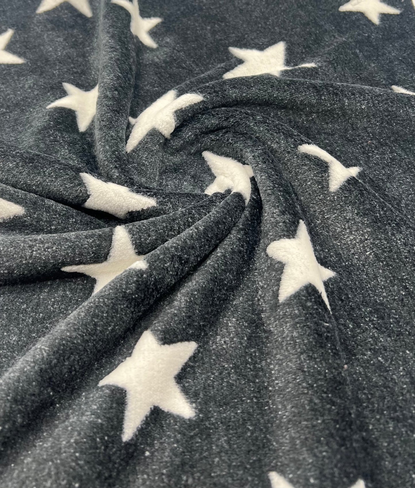Stars Cuddle Fleece Fabric Blanket Loungewear - T9 Fabrics
