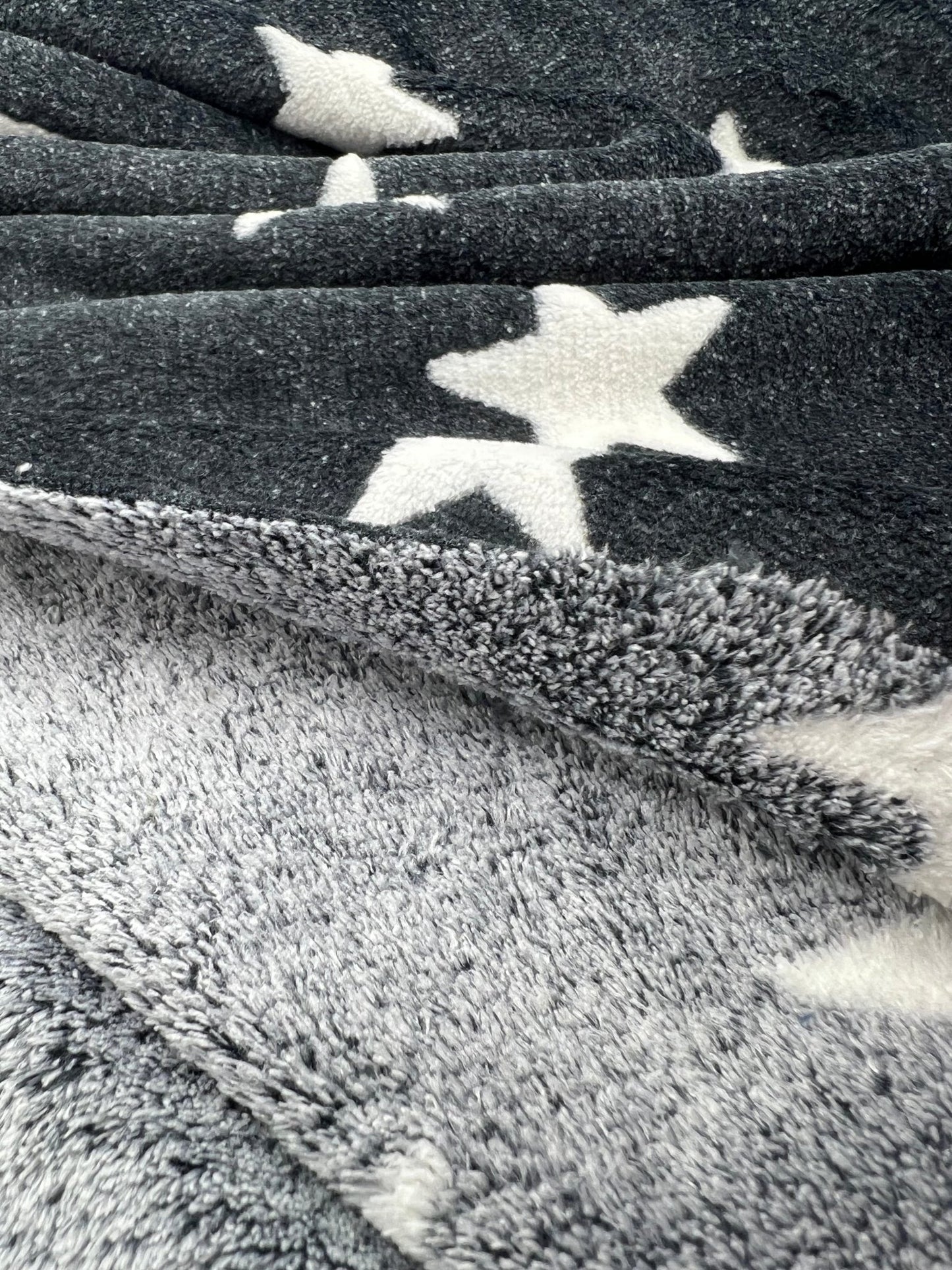 Stars Cuddle Fleece Fabric Blanket Loungewear - T9 Fabrics