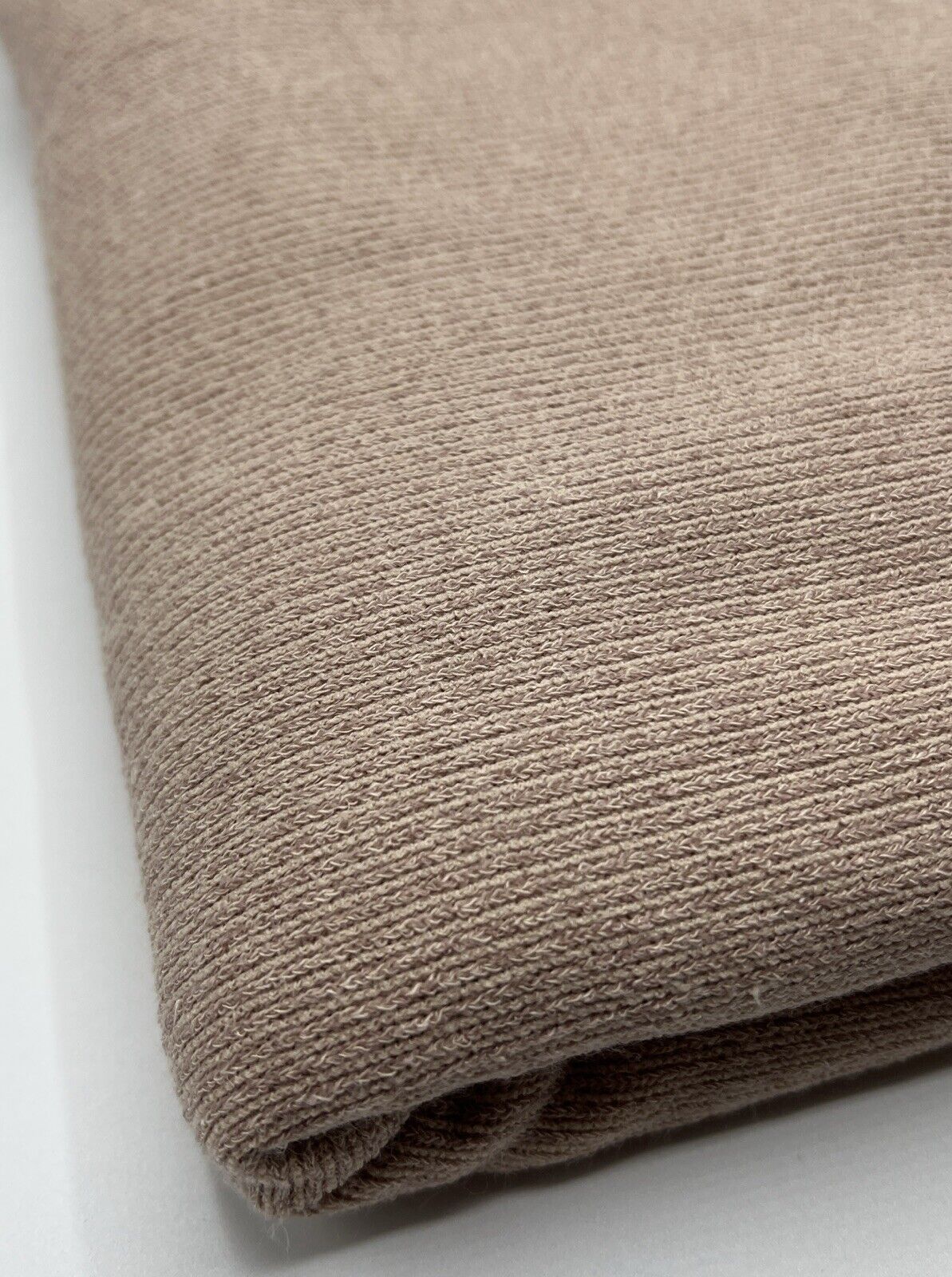 Stone Soft Brushed Cosy Fine Rib Stretch Fabric - T9 Fabrics