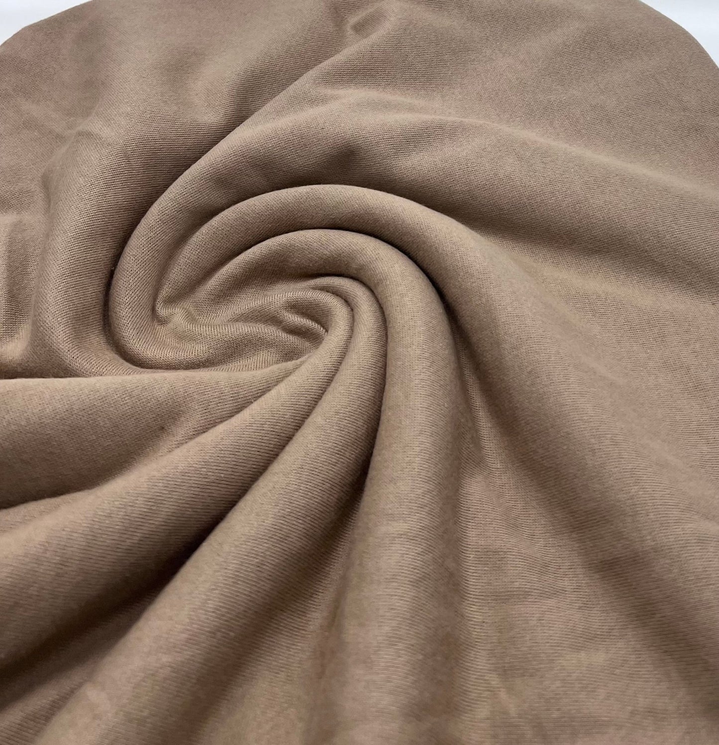 Stone Thick French Terry Loopback Cotton Jersey 290 GSM 95/5 Lycra 2 Way Stretch - T9 Fabrics