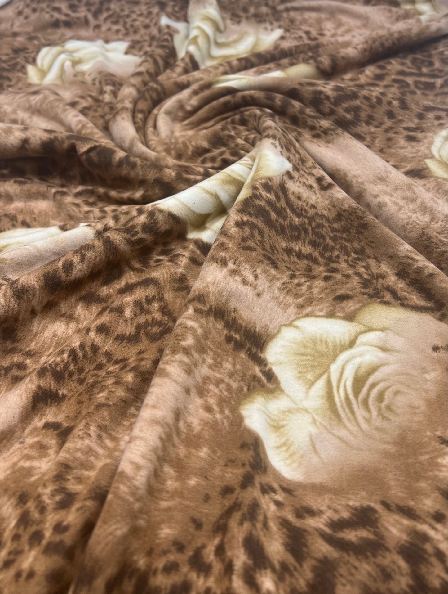 Tan Rose Super Soft Soft Touch 4 Way Stretch Fabric - T9 Fabrics