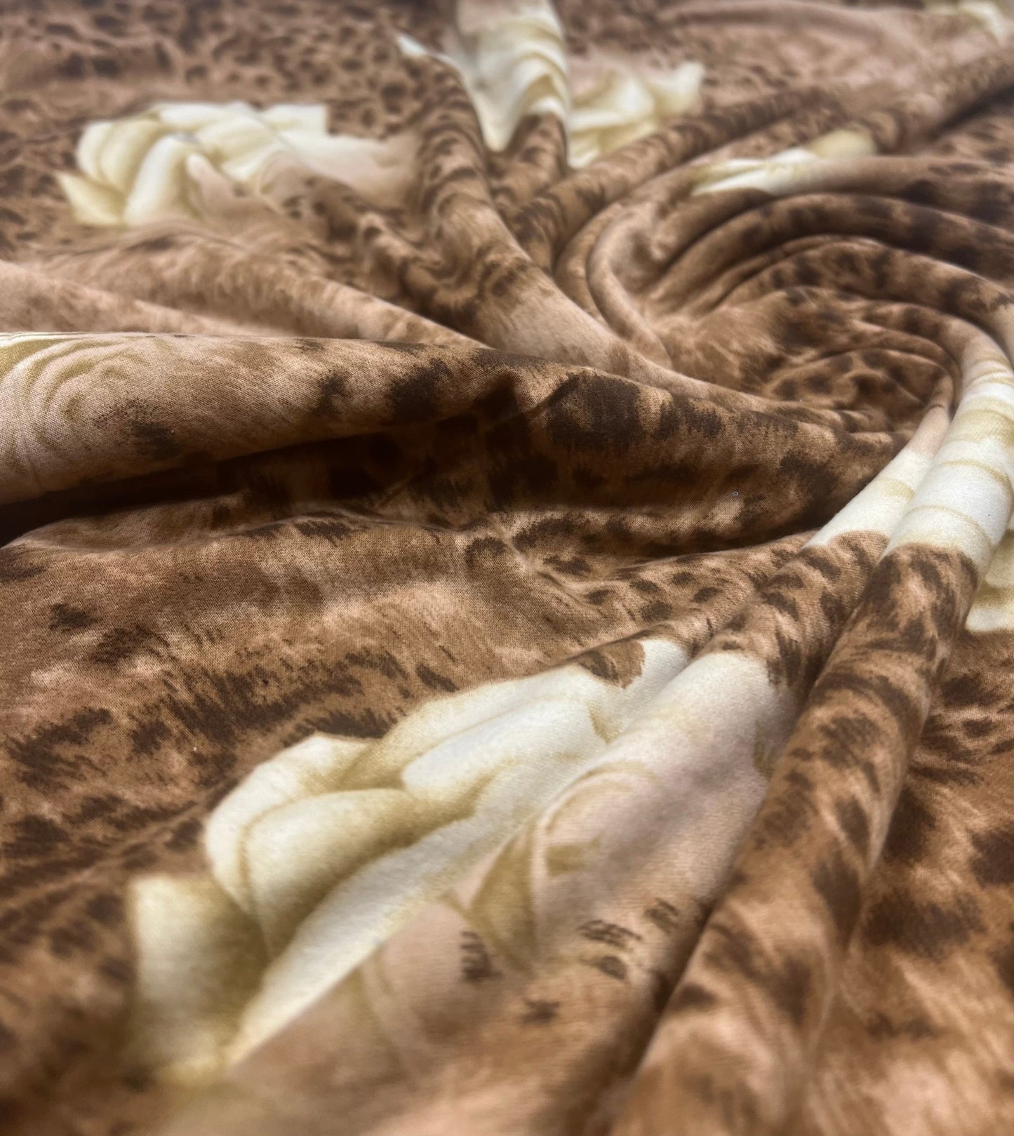 Tan Rose Super Soft Soft Touch 4 Way Stretch Fabric - T9 Fabrics