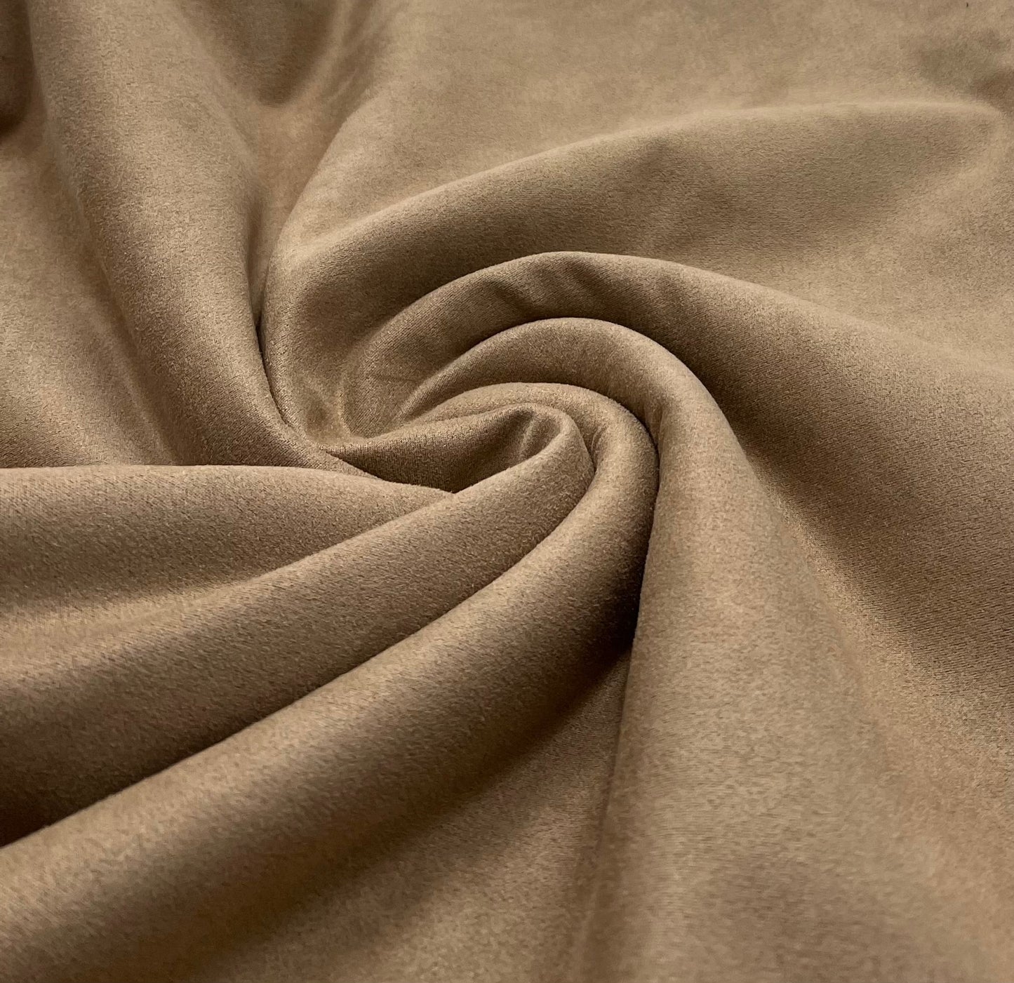 Tan Scuba Suede Jersey Fabric 4 Way Stretch - T9 Fabrics