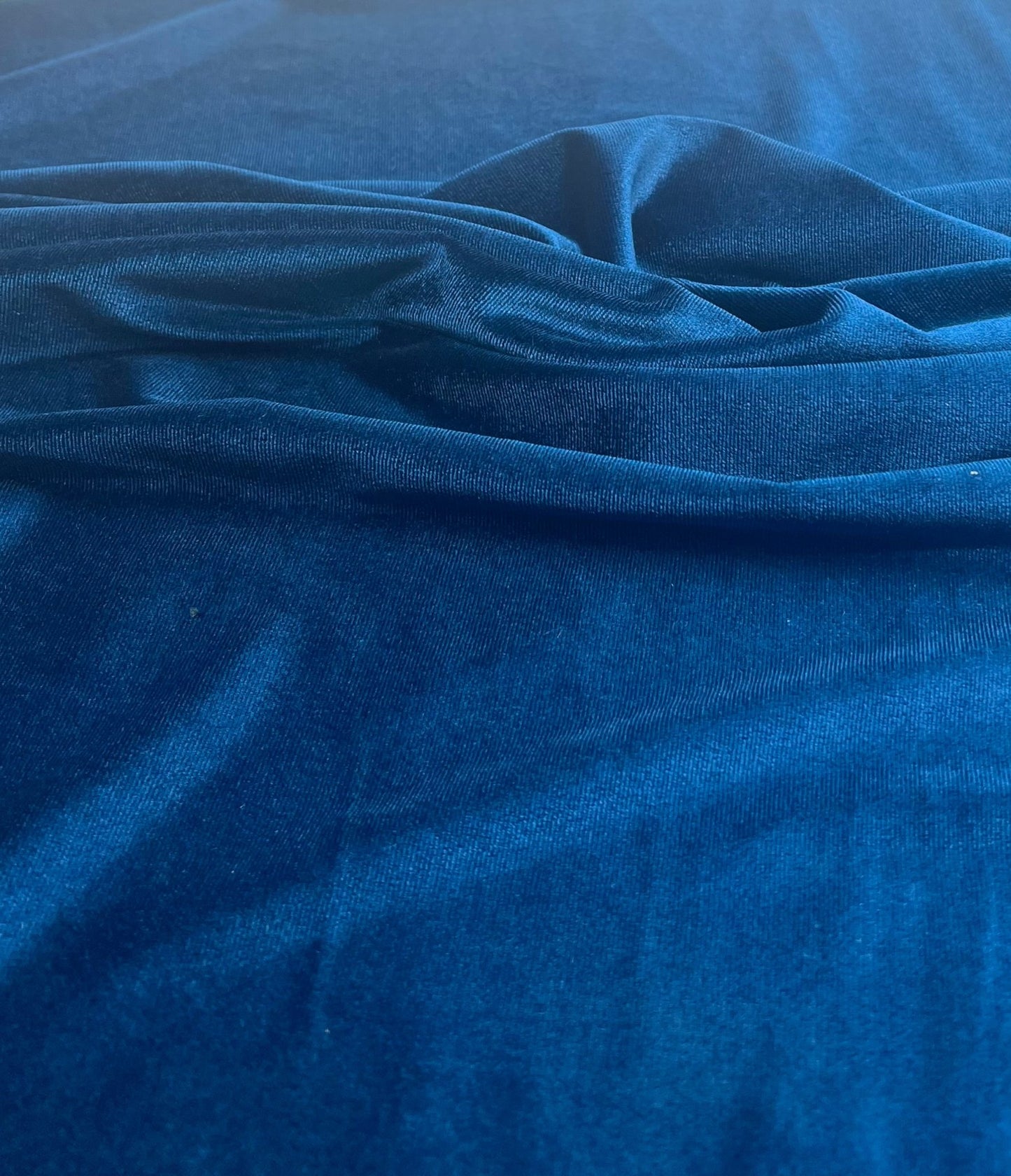 Teal Plain Velour Spandex Stretch Fabric - T9 Fabrics