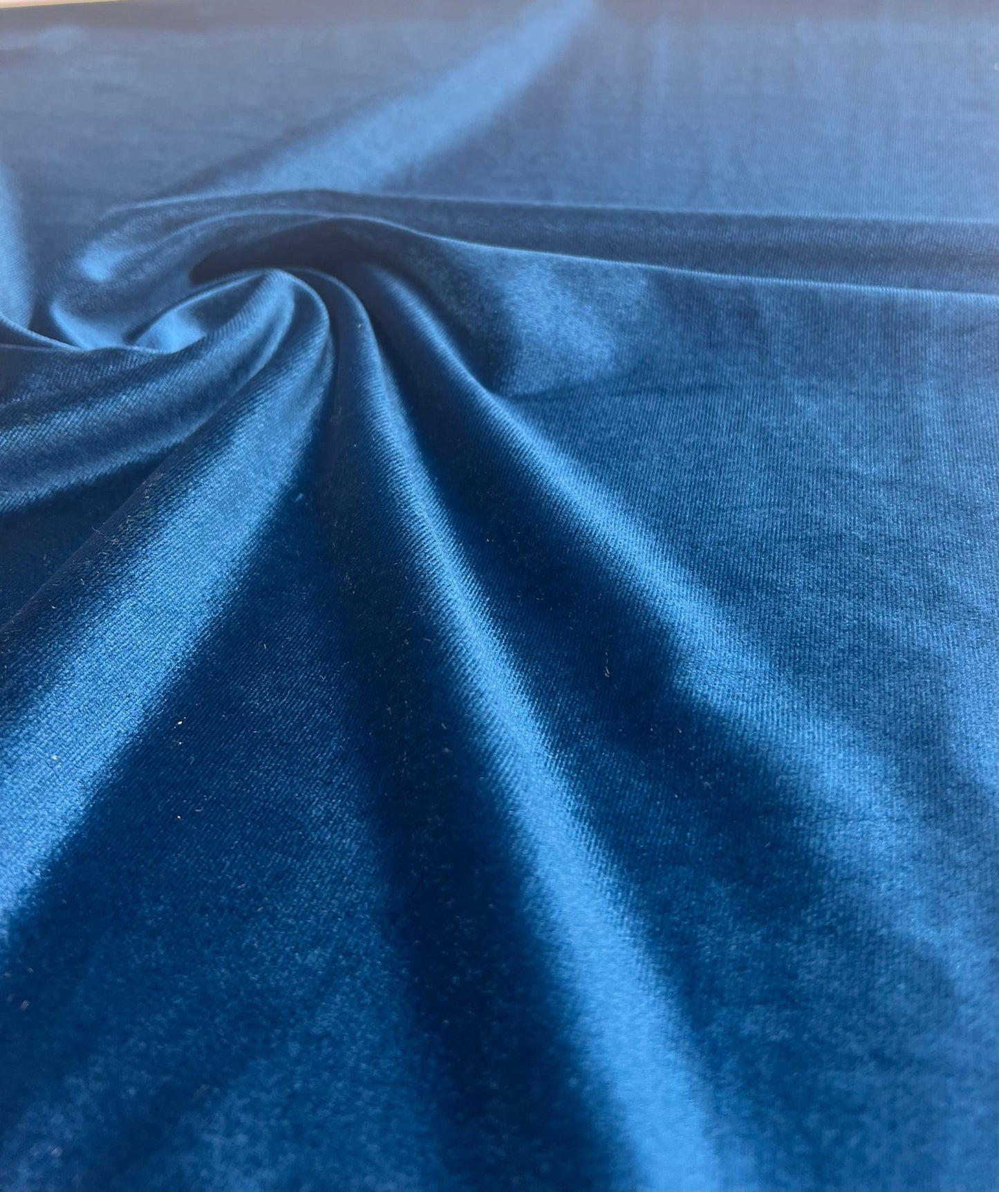 Teal Plain Velour Spandex Stretch Fabric - T9 Fabrics