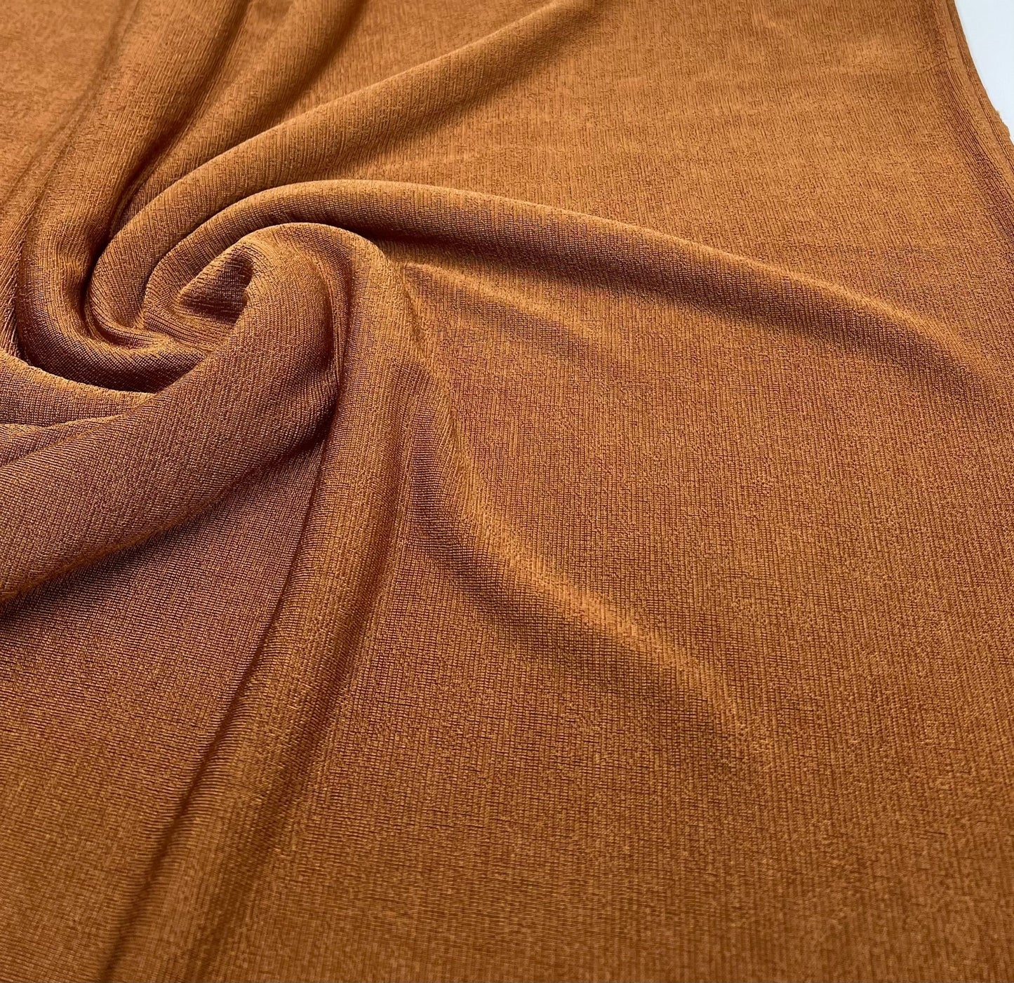 Toffee Brown Acetate Slinky 4 Way Stretch Fabric - T9 Fabrics