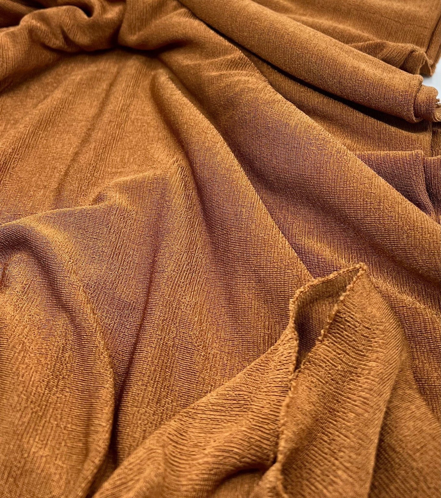 Toffee Brown Acetate Slinky 4 Way Stretch Fabric - T9 Fabrics