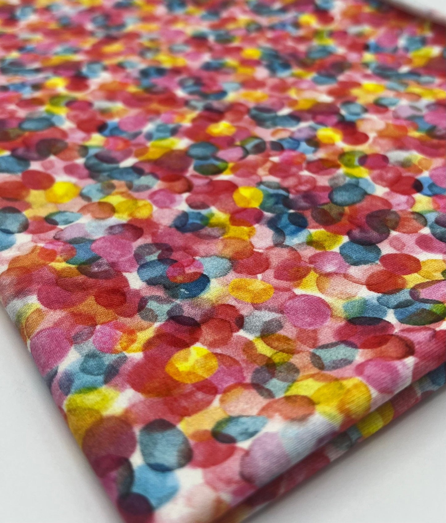 Watercolour Rainbow Cotton Stretch Jersey 200 GSM 95/5 Lycra 4 Way Stretch - T9 Fabrics