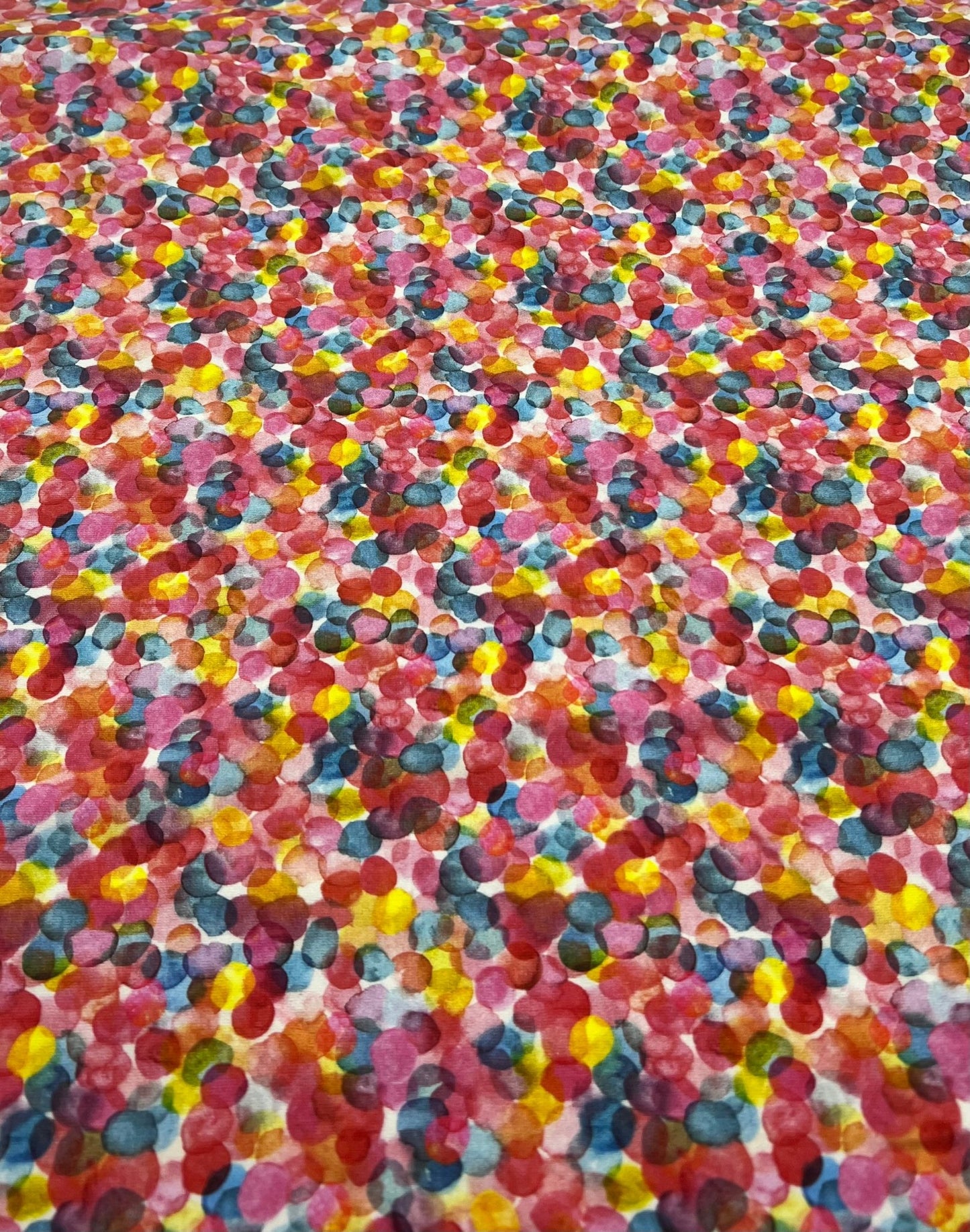 Watercolour Rainbow Cotton Stretch Jersey 200 GSM 95/5 Lycra 4 Way Stretch - T9 Fabrics