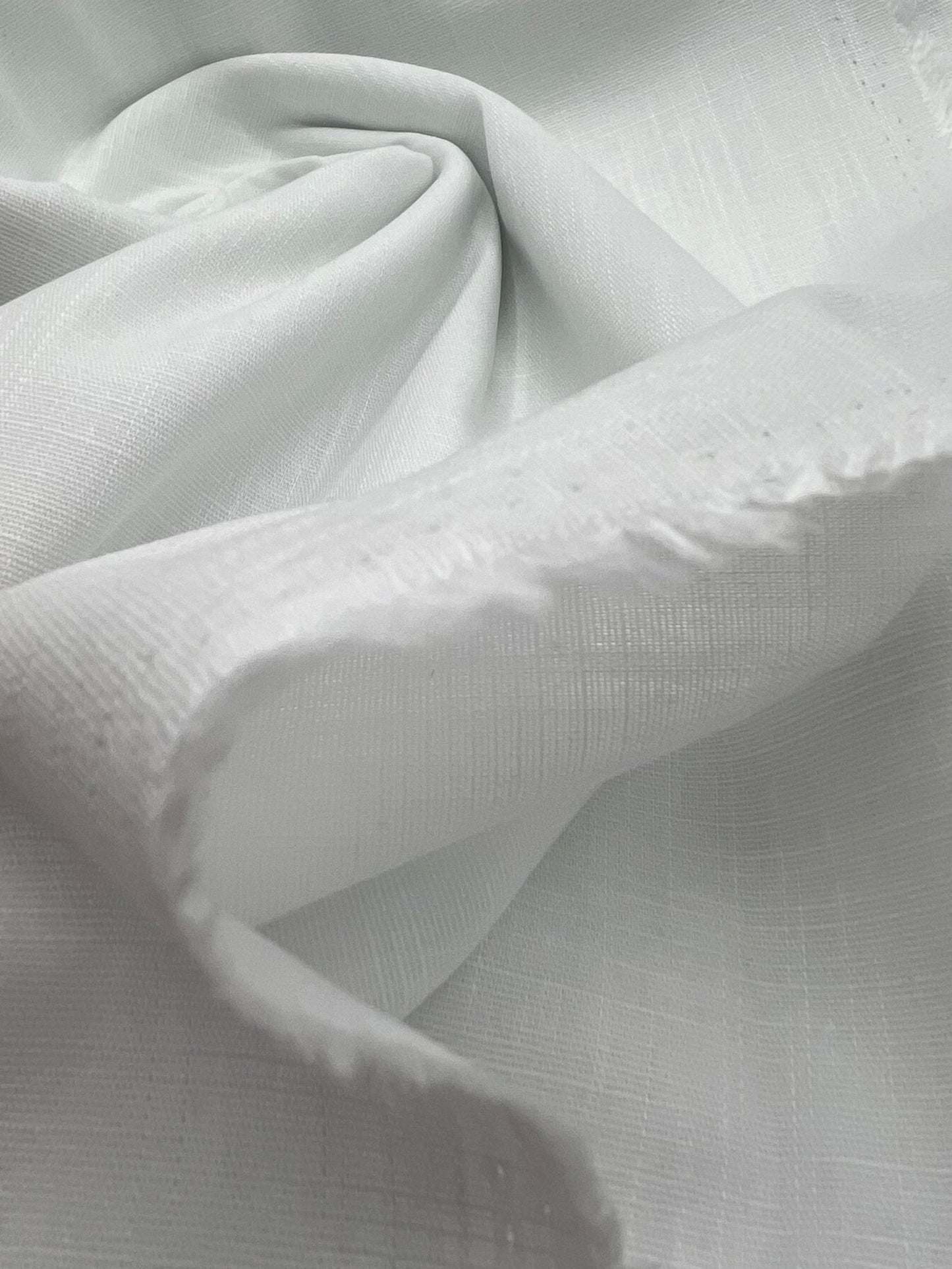 White Lightweight Cotton/Linen Linen Fabric - T9 Fabrics