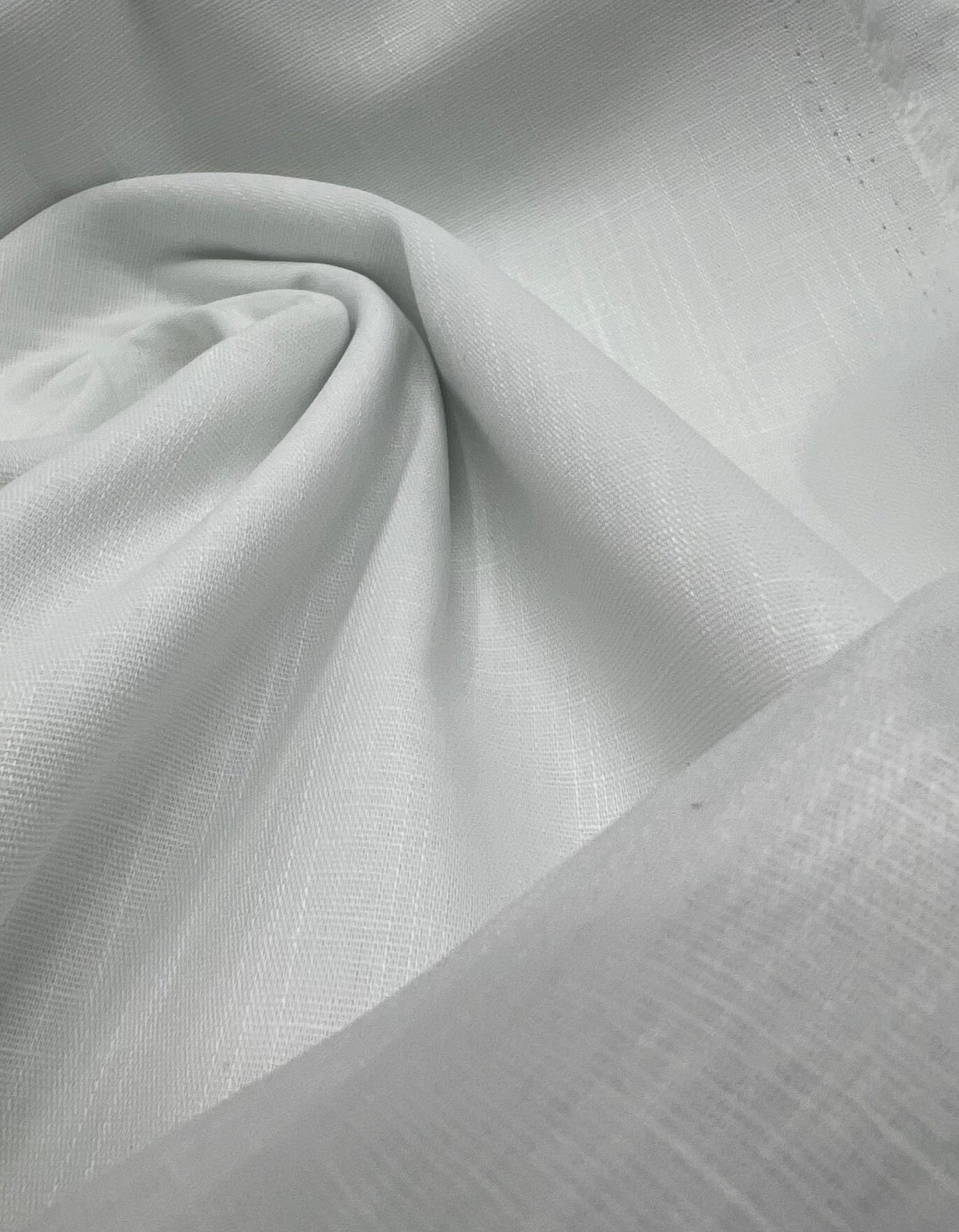White Lightweight Cotton/Linen Linen Fabric - T9 Fabrics
