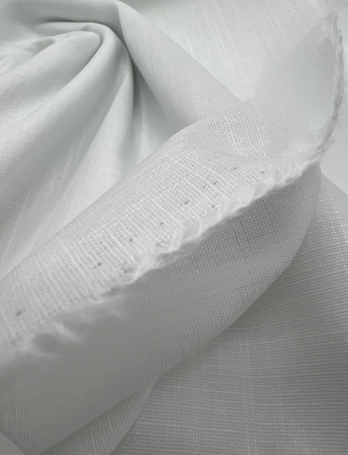 White Lightweight Cotton/Linen Linen Fabric - T9 Fabrics