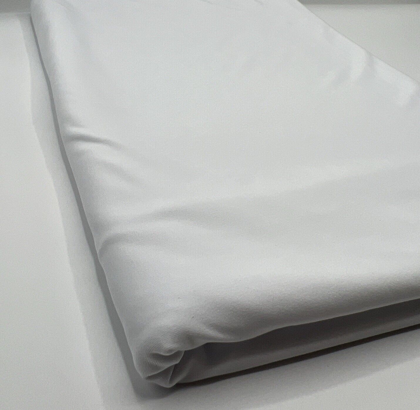 White Plain Soft Touch Stretch Fabric - T9 Fabrics