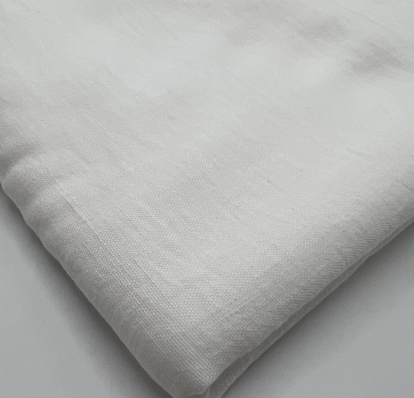 White Polyester Linen Non Stretch Fabric - T9 Fabrics
