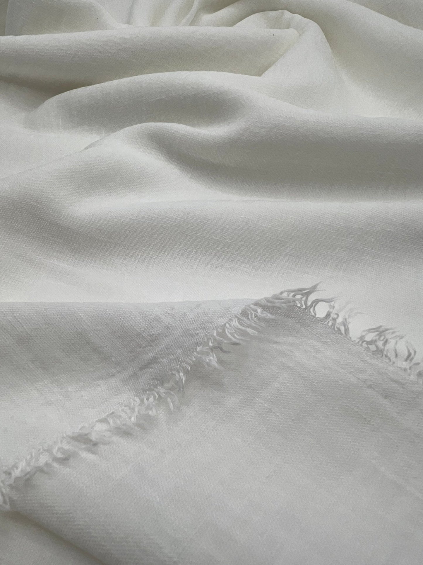 White Polyester Linen Non Stretch Fabric - T9 Fabrics