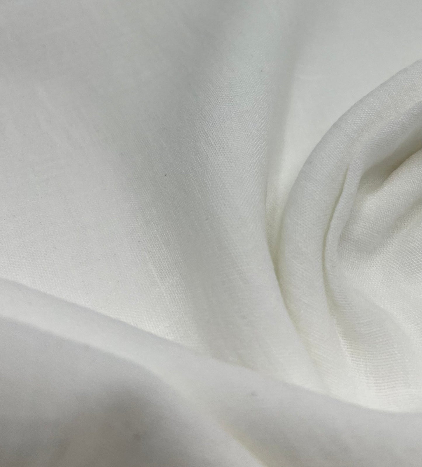 White Polyester Linen Non Stretch Fabric - T9 Fabrics