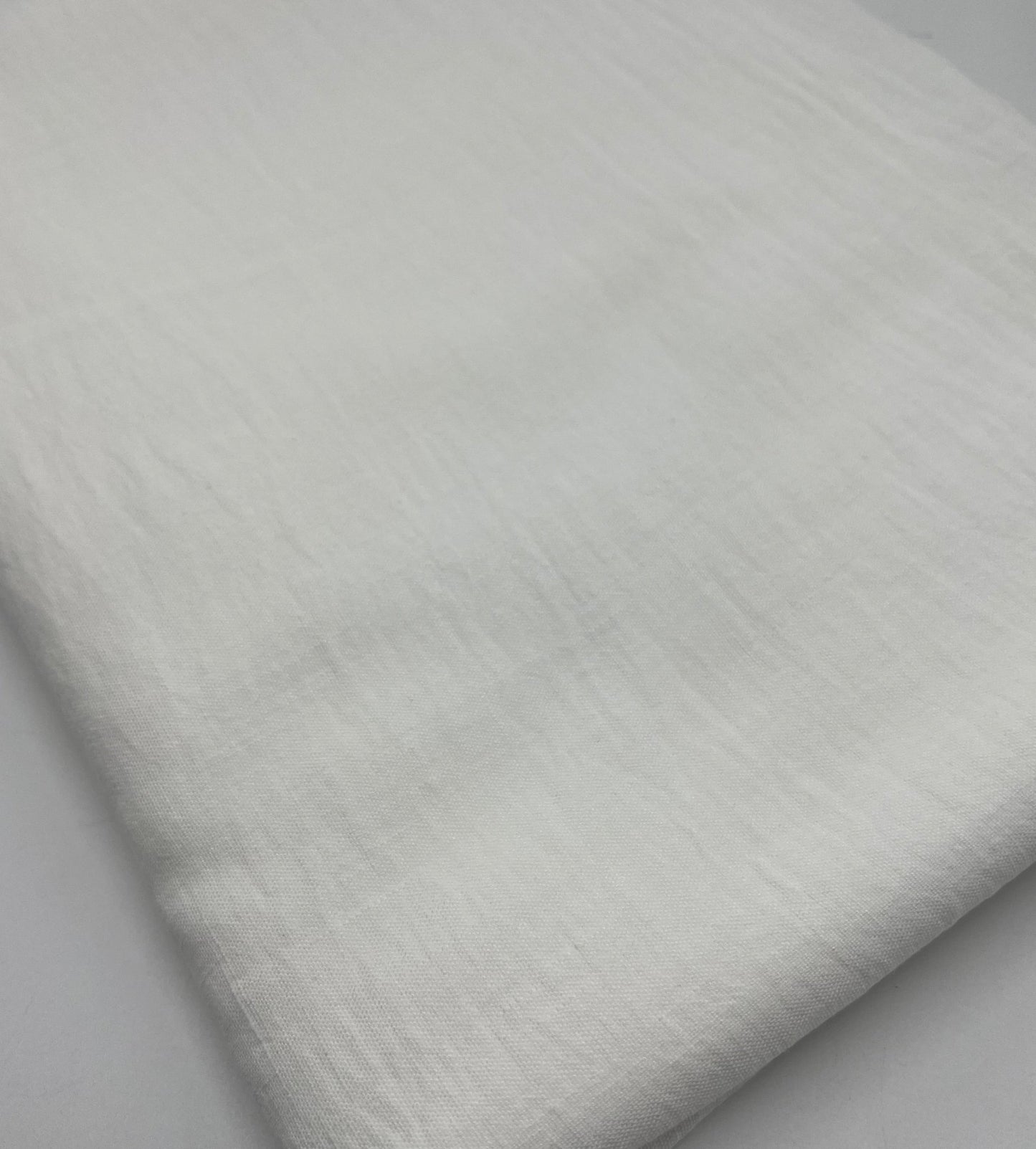 White Polyester Linen Non Stretch Fabric - T9 Fabrics