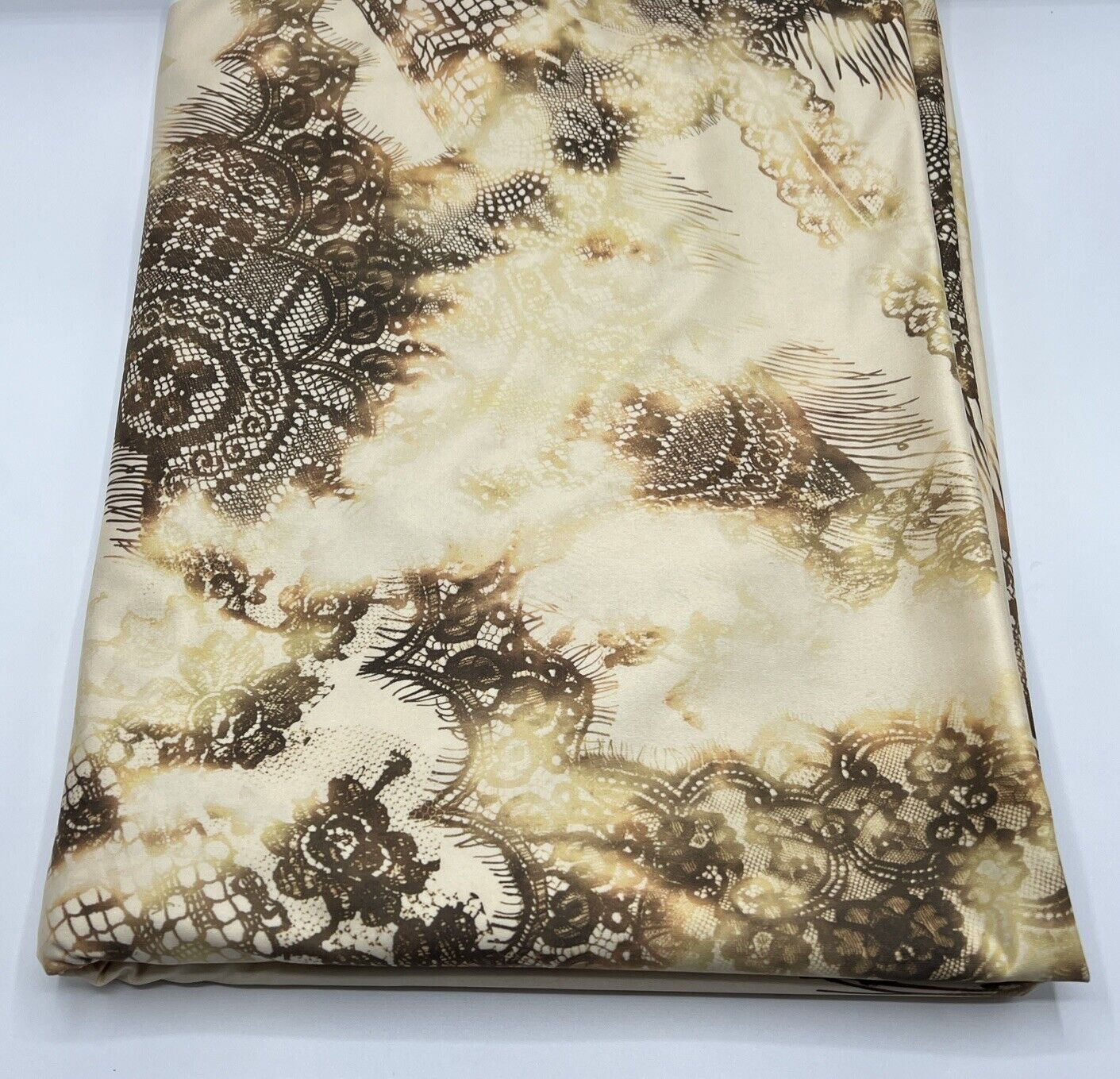 Yellow Gold Print Soft Touch Stretch Fabric - T9 Fabrics