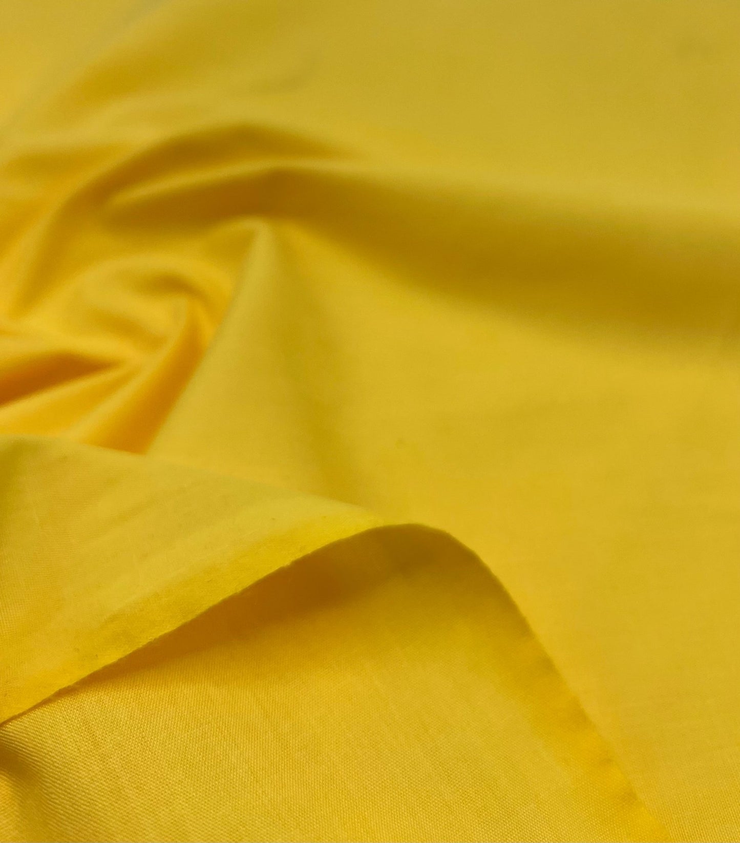 Yellow Plain Poly Cotton 105 GSM 80/20 44 Inch Non Stretch - T9 Fabrics
