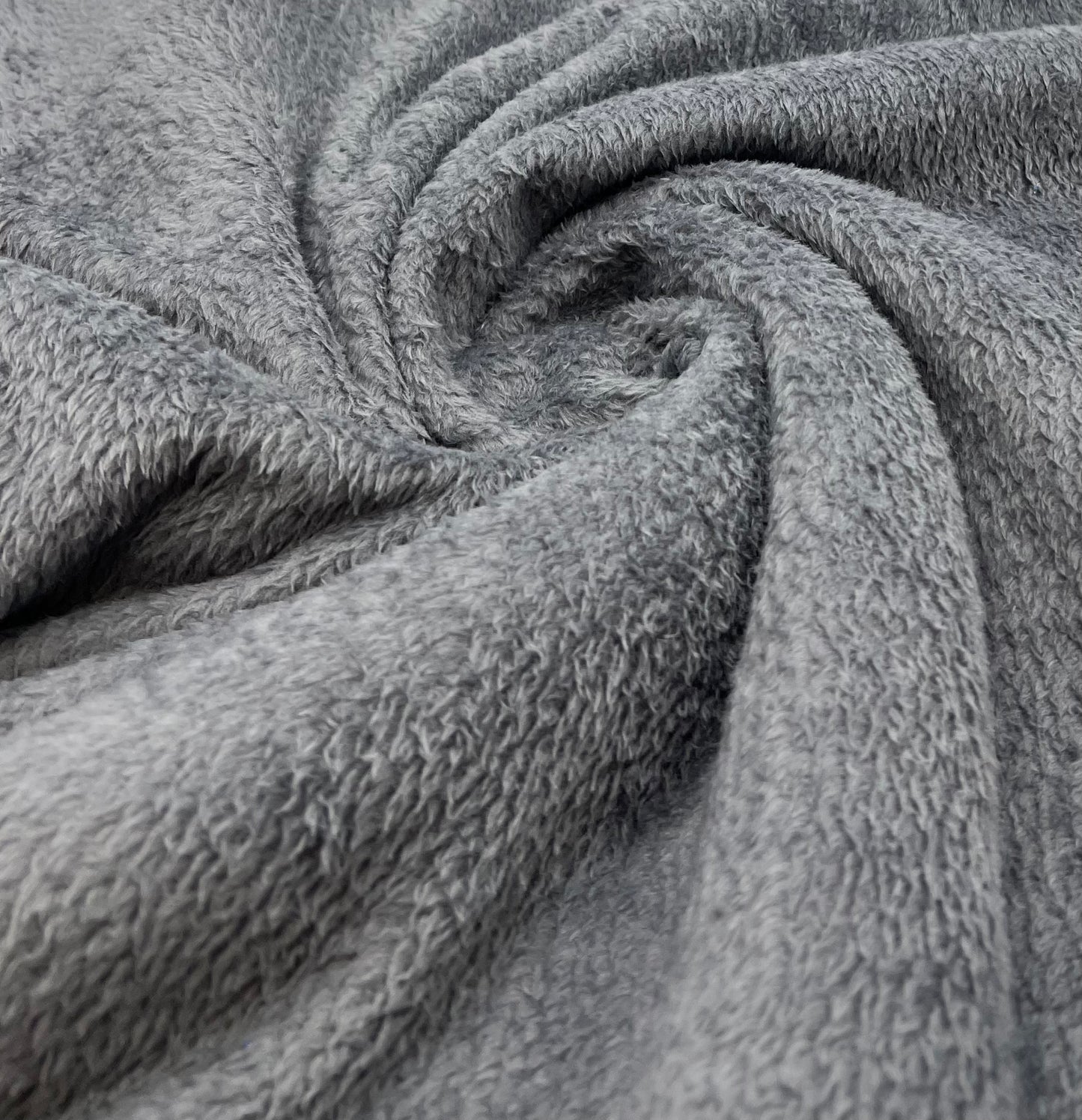 Grey Super Soft Plain Cuddle Fleece Fabric Blanket Loungewear