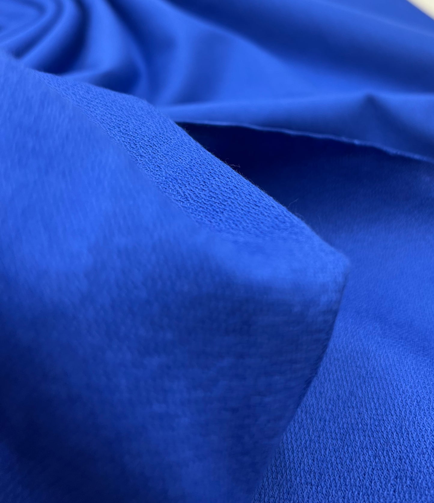 Royal Blue French Terry Loopback Cotton Jersey 230 GSM 95/5 Lycra 4 Way Stretch