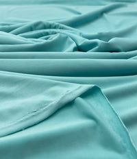 Aqua Blue Plain Shiny Soft Touch Slinky 4 Way Stretch Fabric