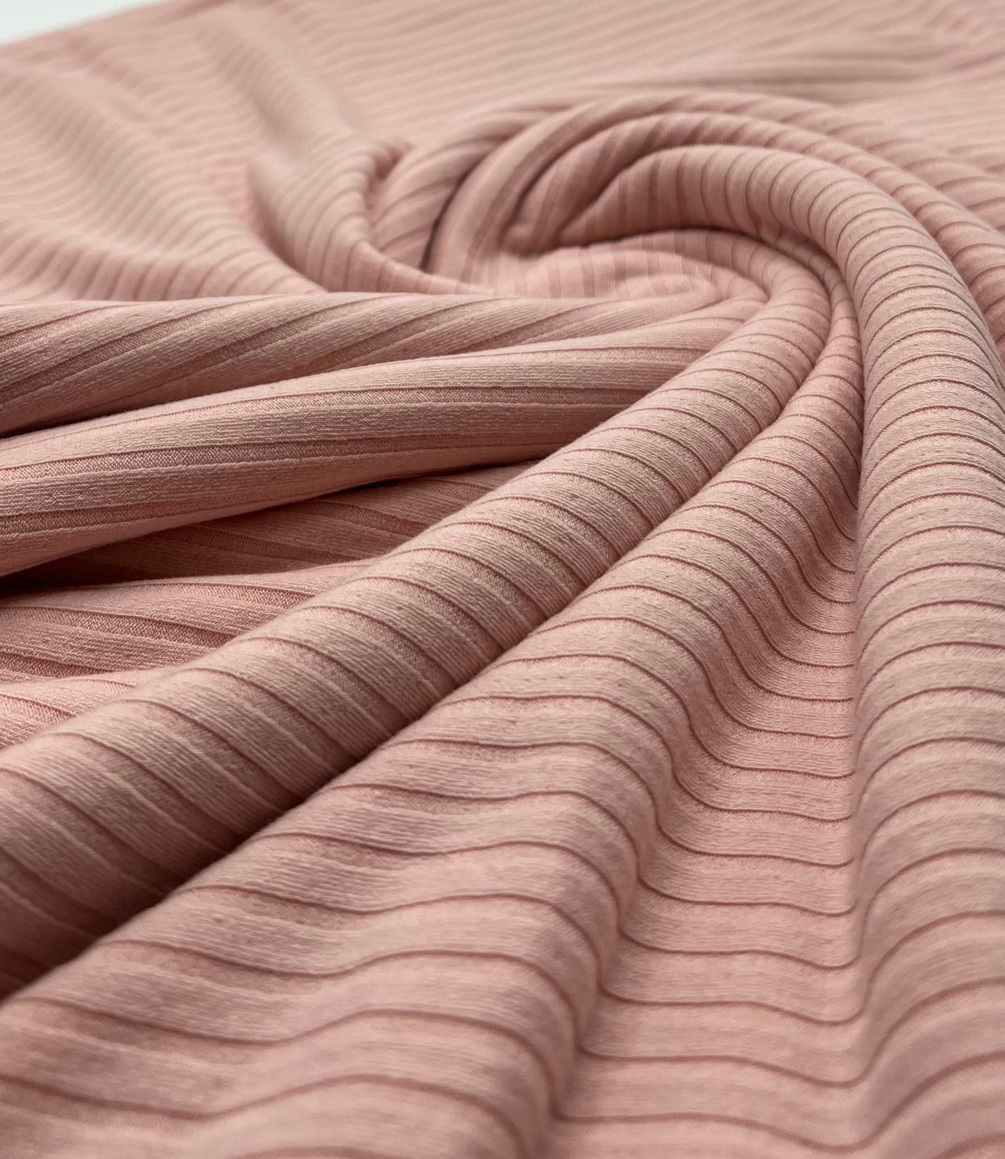 Soft Pink 8x4 Wide Rib Stretch Fabric