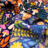 Mushroom Forest Cuddle Fleece Fabric Blanket Loungewear