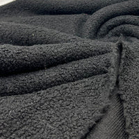 Black Luxury Sherpa Curl Fleece Fluffy Faux Fur Fabric