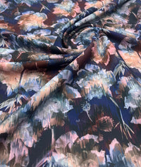 Purple Mix Floral Lightweight Fabric 110GSM Non Stretch