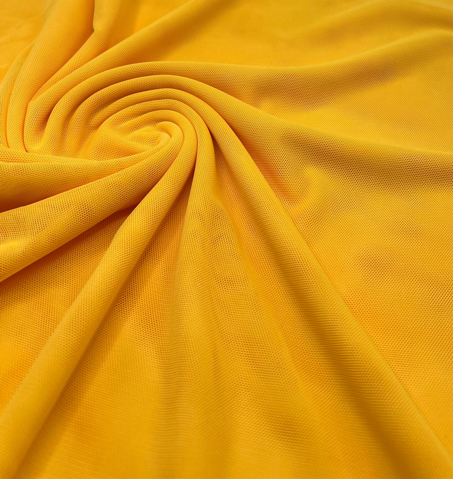 Plain Yellow Mesh Fabric Stretch